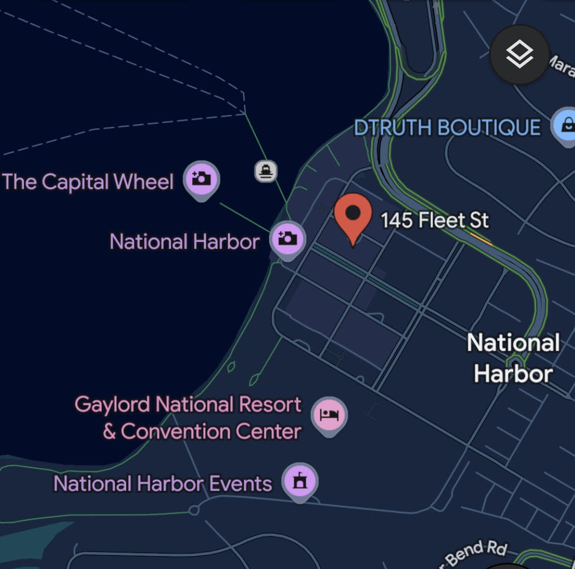 Map of the National Harbor showing where SmartMove's offices are located