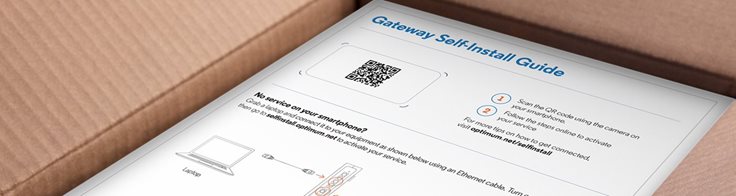 Optimum Self-Installation Guide in a box